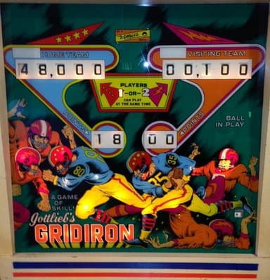 Gridiron backglass