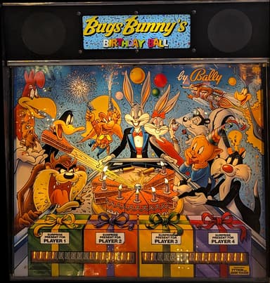 Bugs Bunny's Birthday Ball backglass