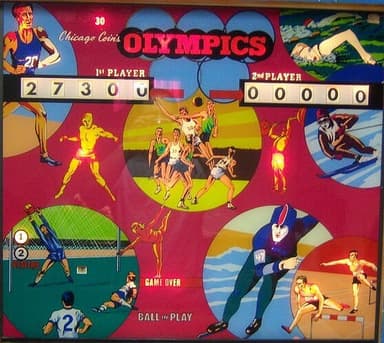 Olympics backglass