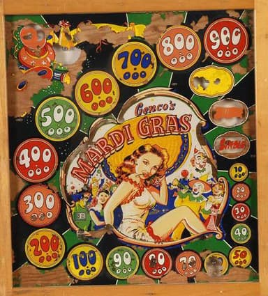 Mardi Gras backglass