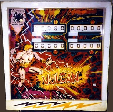 Vulcan backglass