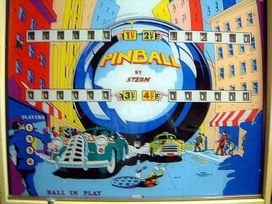 Pinball (EM) backglass