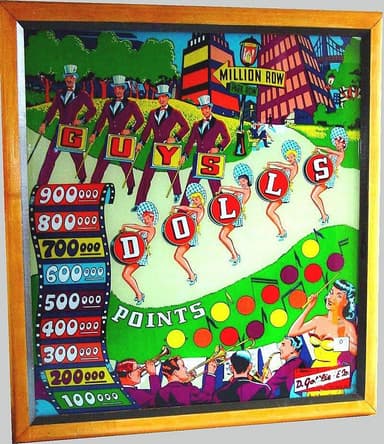 Guys Dolls backglass