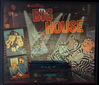 Big House backglass