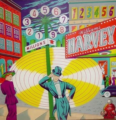 Harvey backglass