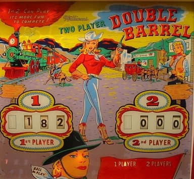 Double Barrel backglass
