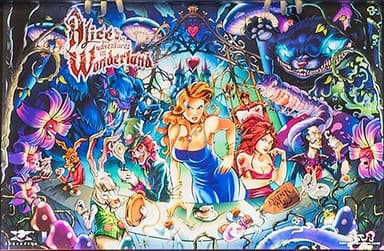 Alice's Adventures in Wonderland backglass
