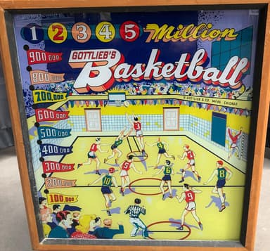 Basketball backglass