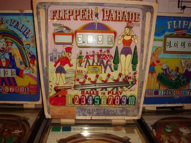 Flipper Parade backglass