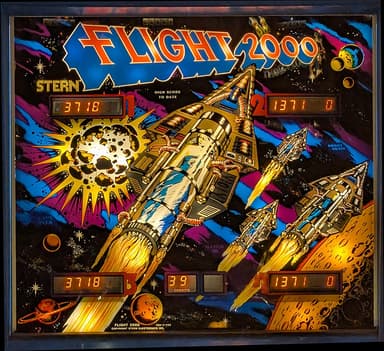 Flight 2000 backglass
