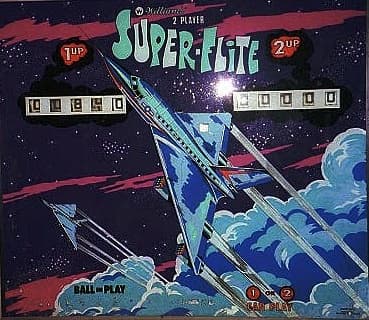 Super-Flite backglass