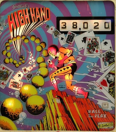 High Hand backglass