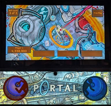 Portal (Extended) backglass