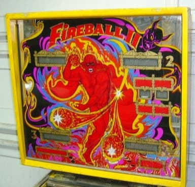 Fireball II backglass