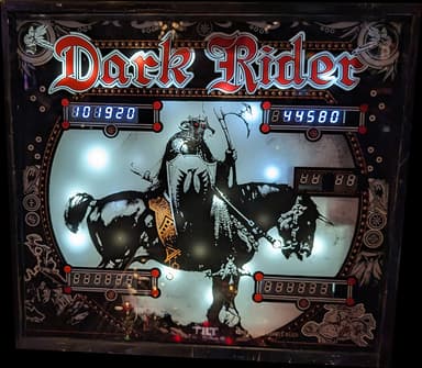 Dark Rider backglass