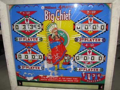 Big Chief backglass