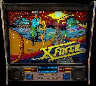 X Force backglass