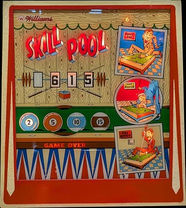 Skill Pool backglass