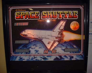 Space Shuttle backglass