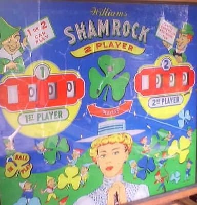 Shamrock backglass