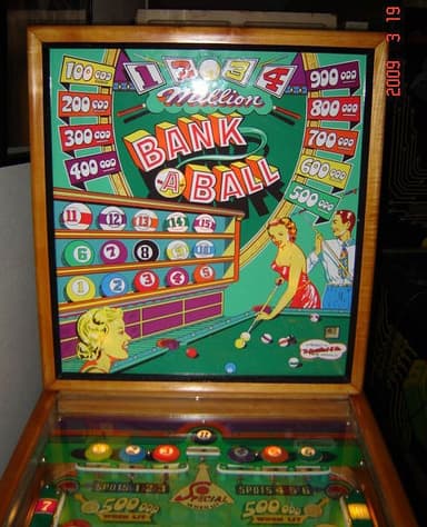 Bank-A-Ball backglass