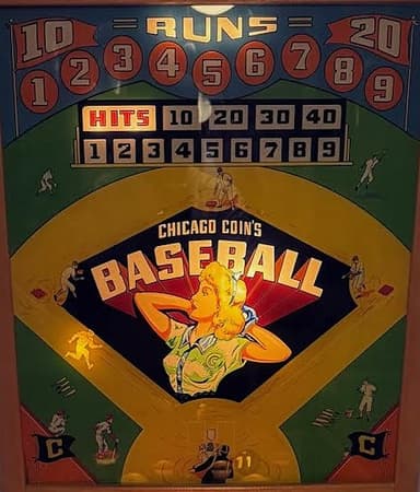 Baseball backglass