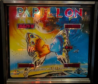 Papillon backglass