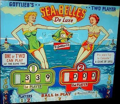 Sea Belles backglass