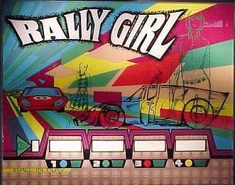 Rally Girl backglass
