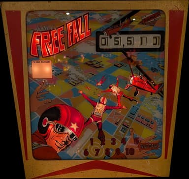 Free Fall backglass