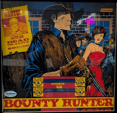 Bounty Hunter backglass