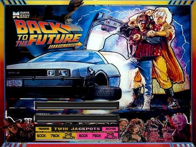 Back to the Future backglass