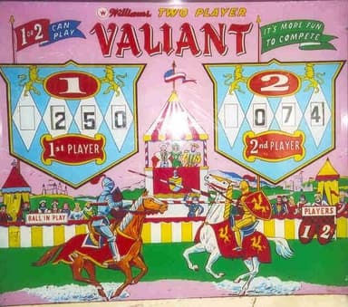 Valiant backglass