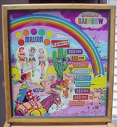 Rainbow backglass