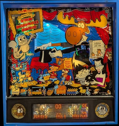Adventures of Rocky and Bullwinkle and Friends backglass