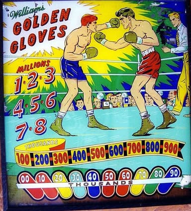 Golden Gloves backglass