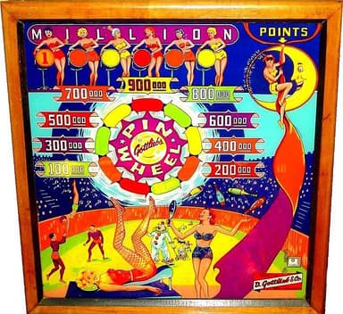 Pin Wheel backglass