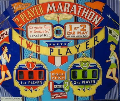 Marathon backglass