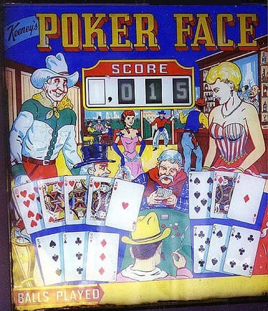 Poker Face backglass