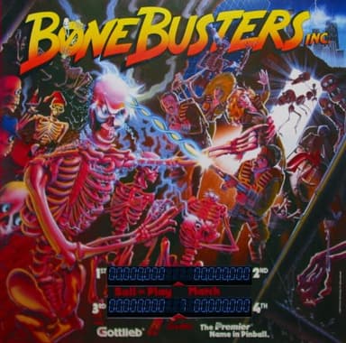Bone Busters Inc. backglass