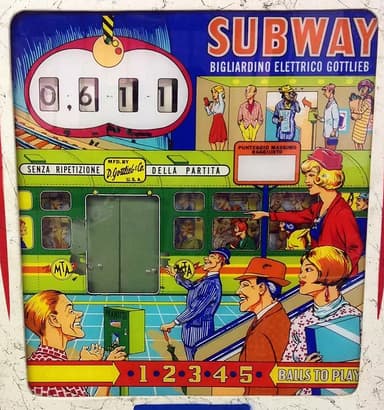 Subway backglass