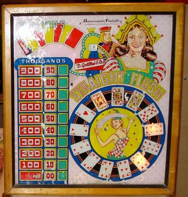 Straight Flush backglass
