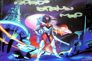 Space Train backglass