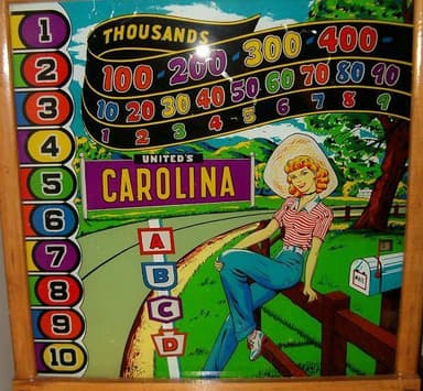 Carolina backglass