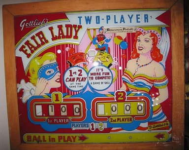 Fair Lady backglass