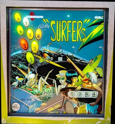 Surfers backglass