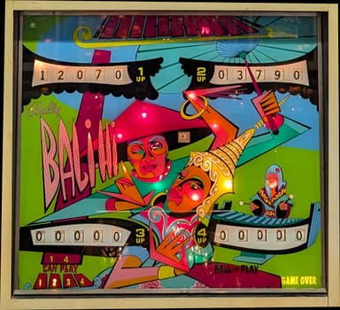 Bali-Hi backglass