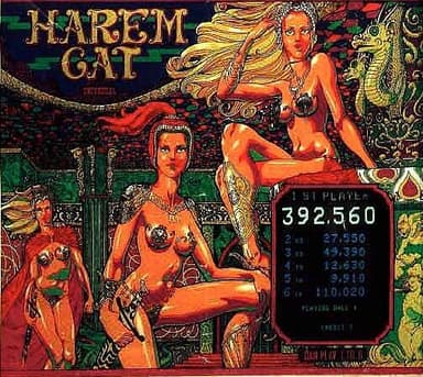 Harem Cat backglass