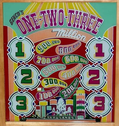 One-Two-Three backglass