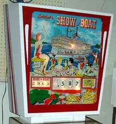 Show Boat backglass